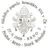 Příležitostné razítko - NÁVŠTĚVA PAPEŽE BENEDIKTA XVI 27.9.2009 - BRNO 2