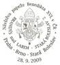 Příležitostné razítko - NÁVŠTĚVA PAPEŽE BENEDIKTA XVI 28.9.2009 BRANDÝS nad LABEM - STARÁ BOLESLAV 2