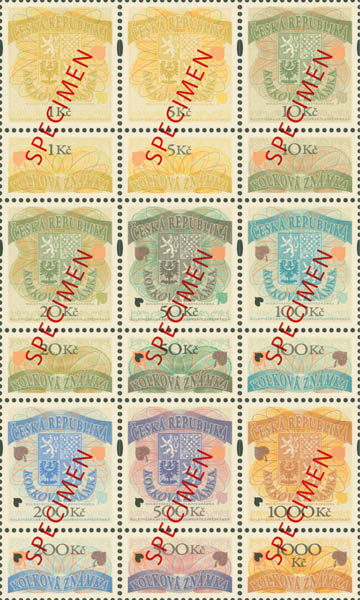 Druhy kolkových známek - Česká pošta