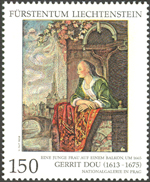 Mladá dáma na balkóně